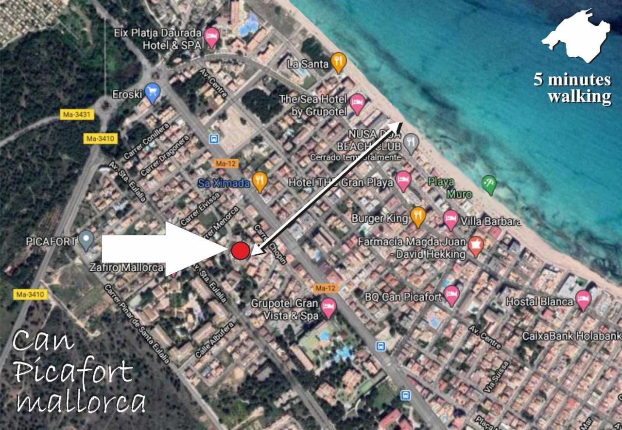 Villa Beach Palmitos Can Picafort  Ngoại thất bức ảnh
